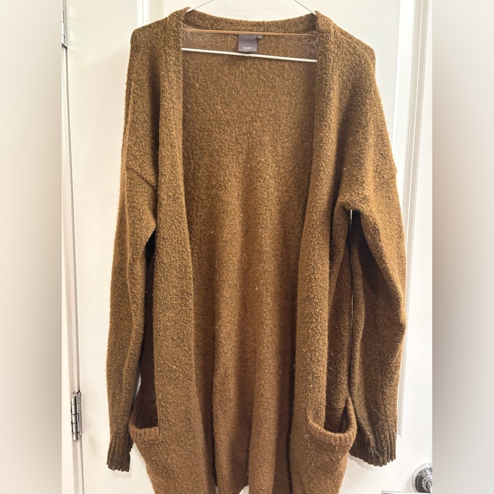 ICHI Cozy Women's Brown Sweater Cardigan - Picture 2 of 8
